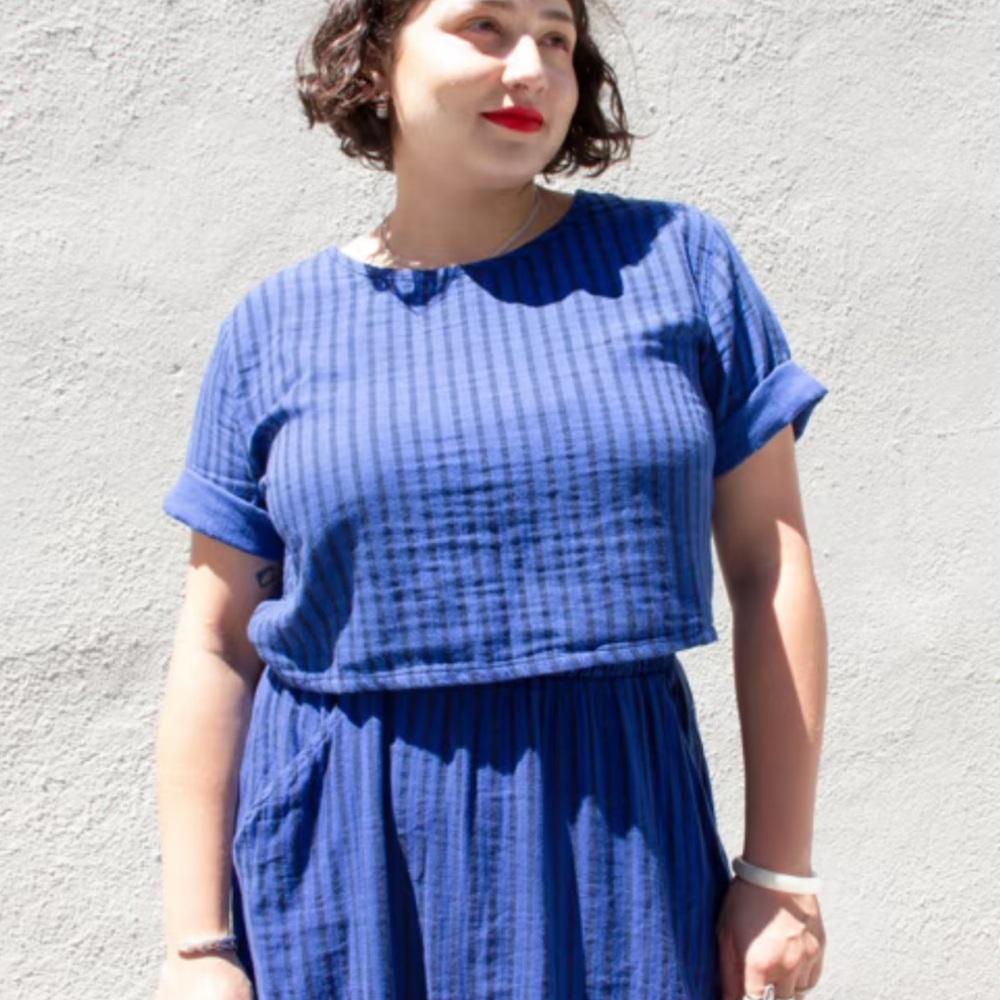 Curator SF Striped Noa Crop Tee